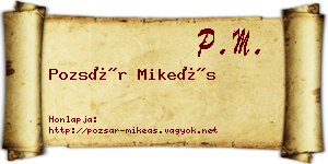 Pozsár Mikeás névjegykártya